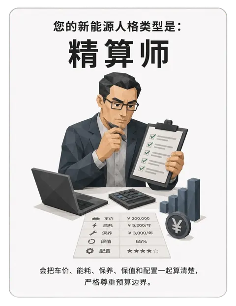 新能源车人格卡片：精算师