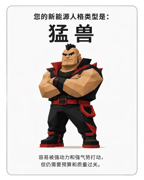 新能源车人格卡片：猛兽