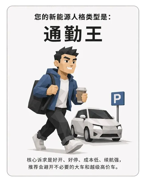 新能源车人格卡片：通勤王