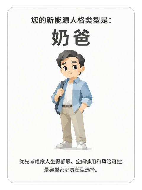 新能源车人格卡片：奶爸