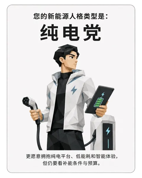 新能源车人格卡片：纯电党