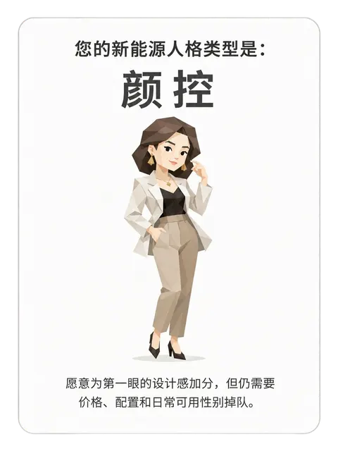 新能源车人格卡片：颜控