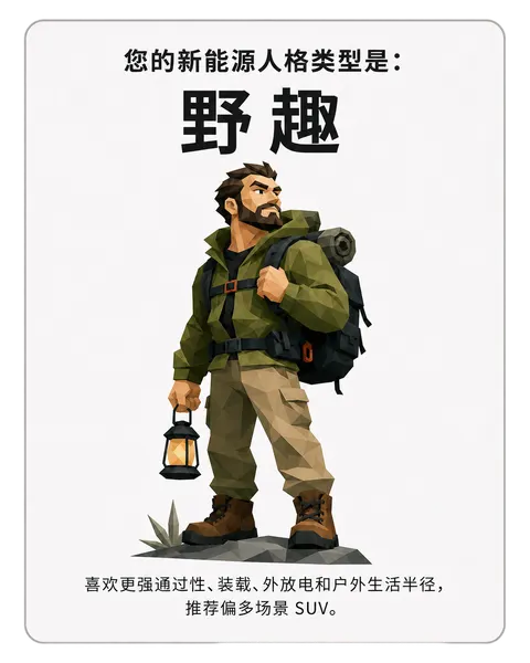 新能源车人格卡片：野趣