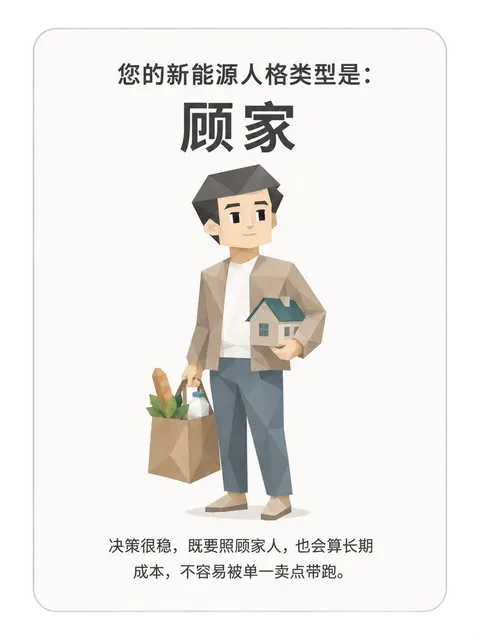 新能源车人格卡片：顾家