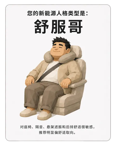 新能源车人格卡片：舒服哥