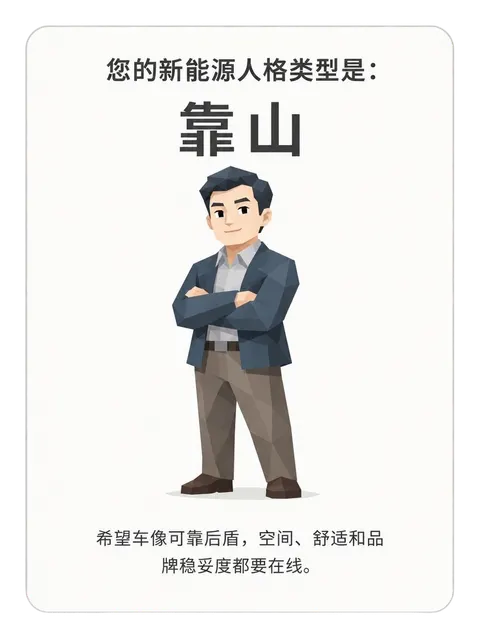 新能源车人格卡片：靠山